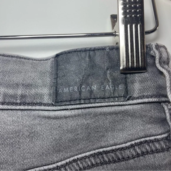 American Eagle Outfitters Grey Distressed High-Rise Skinny Jeans - Women - Picture 6 of 16